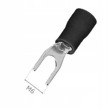 Końcówka widełkowa izolowana 2,5mm² / M6 10 SZTUK