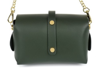 Элегантная сумка ITALIAN LEATHER EVENING на цепочке, маленькая натуральная кожа