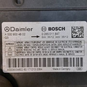 фото thumb №8, Mercedes vito w639 sprinter модуль датчик подушек подушка безопасности bosch 0285011847