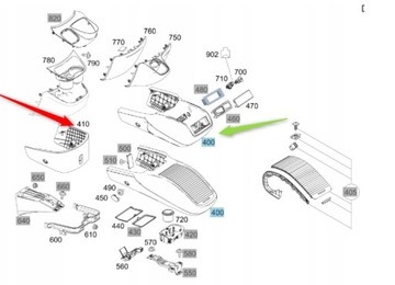 фото thumb №12, Бардачок нижній mercedes vito v клас w447 набір