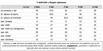 Футболка с длинными рукавами UV рашгард SEAC T-SUN для детей 9-10 лет