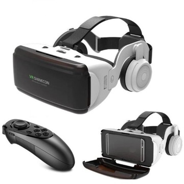 GOGLE VR 3D Z GŁOŚNIKI PILOT OKULARY IOS ANDROID
