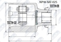 фото thumb №2, Nty npw-mz-025 набір шарнір, wał привідний