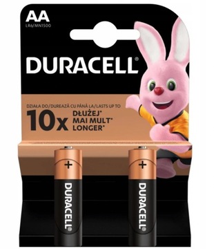 2x ЩЕЛОЧНЫЕ БАТАРЕИ DURACELL BASIC AA LR6