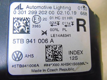 фото thumb №16, Лампа правая перед vw touran iii 5tb941006a европа