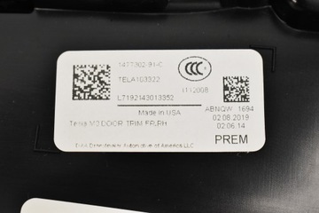 фото thumb №10, Tesla модель 3 обивка боковина дверь правые перед