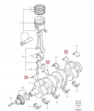 фото thumb №12, Вкладиш вала колінчастого mondeo mk3 transit mk5 2.0d