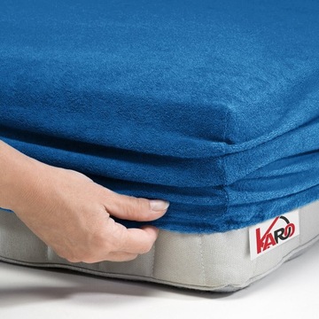 Prześcieradło frotte z gumką 90x200 chabrowe 032 KARO