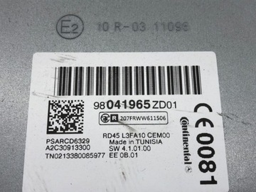 фото thumb №5, Радіо citroen c-elysee 98041965zd01 тюнер