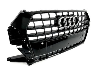 фото thumb №9, Решётка радиатора audi q3 8u0 15-18 рестайлинг s-line компетиция чёрный блеск