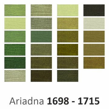 Mulina ARIADNA 1702 zieleń khaki najjaśniejsza