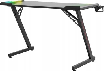 Игровой стол Defender GAMER черный RGB для геймера
