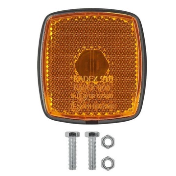 LAMPA POZYCYJNA żółta z odblaskiem 66x62mm