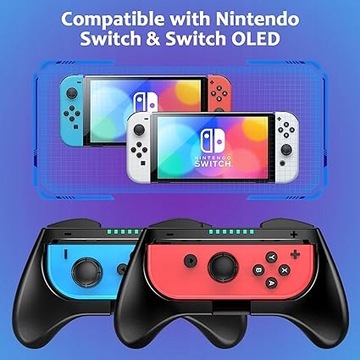 Zestaw 3 uchwytów HSTOP kompatybilny z przełącznikiem Nintendo