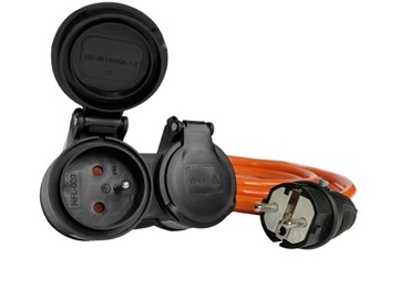H07BQ-F Удлинительный кабель PUR 3x2,5 2 м РАЗДЕЛИТЕЛЬ 2 зеленых