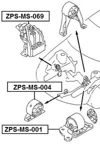 фото thumb №10, Подушка двигателя mitsubishi outlander cu 02- левая