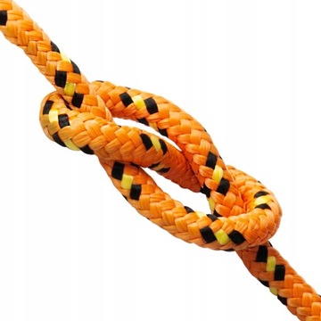 Lina Linka polipropylenowa pleciona żeglarska POMARAŃCZ 14mm 30m