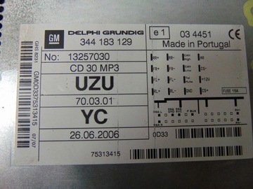 фото thumb №10, Радіо заводські cd opel corsa d 13257030 cd30 mp3