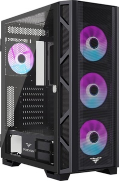 Корпус для ПК Preyon Nest Meshy+, черный, MIDI ATX 4 x ARGB