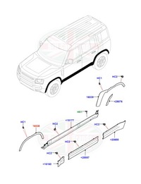 фото thumb №3, Молдинг подкрылок левая перед land rover defender l663 lr161059