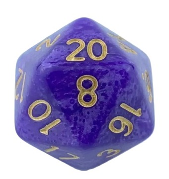 НАБОР ИЗ 5 КУБИКОВ D20 RPG «АМЕТИСТОВАЯ ДОЛИНА», ДВАДЦАТИСТОРОННИЕ КУБИКИ