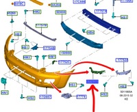 фото thumb №1, Направляющая pod фара lh ford ranger mk5 2011-15 оригинальный номер