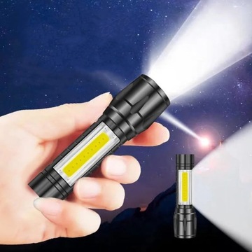 ТАКТИЧЕСКИЙ КАРМАННЫЙ ФОНАРЬ MINI CREE COB USB