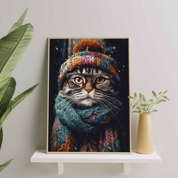 КАРТИНЫ ПО ЦИФРАМ Картины котов по номерам В РАМКЕ Oh Art