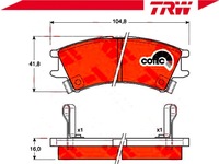 фото thumb №3, Trwgdb3165 тормозные колодки ham. hyundai перед atos 98-