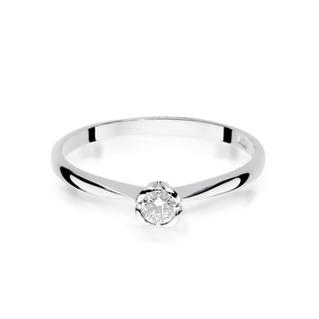 Кольцо W-54 0,10CT Diamonds White Gold 585