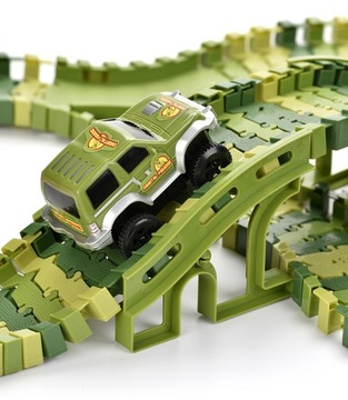 Набор гоночных треков Mega Car Race Track, 270 штук, батарейки типа XXL AA Dino Mega