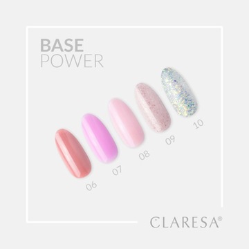 Claresa Base Power 09 нежный розовый оттенок с хлопьями розового золота 5г