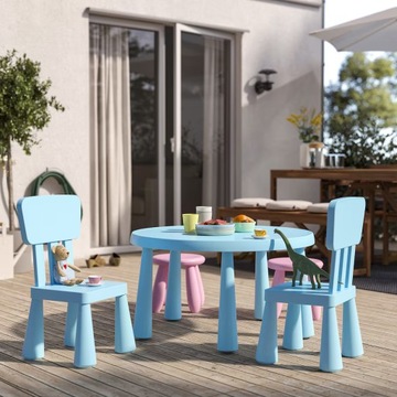 IKEA MAMMUT - stolik dziecięcy jasnoniebieski