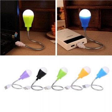 żarówka lampka led usb biała czarna latpop tablet