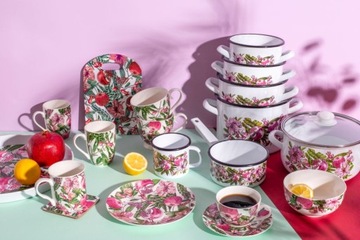 Подставки для чашек квадратные, пробковые подставки Altom Design Flowers 4 шт.