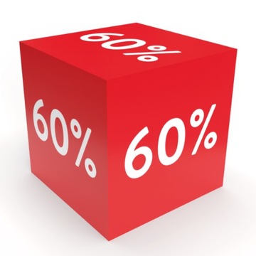 Kostka sześcian SALE wyprzedaż promo 31cm tektura