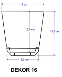 ДЕКОР диаметр цветочного горшка 16 см цветная клетка