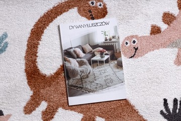 ДЕТСКИЙ КОВЕР FUN 160x220см ДИНОЗАВРЫ кремовый #O565