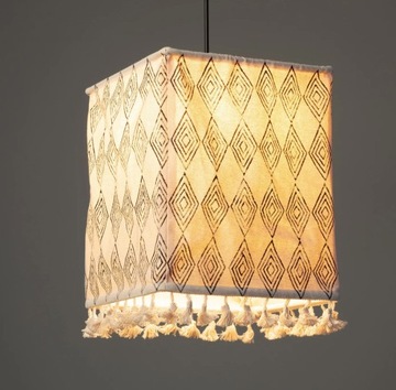 Lampa wisząca BOHO bawełniana z frędzlami CHEMBA