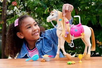BARBIE KONIK KOŃ INTERAKTYWNY tańczy, z dźwiękami + akcesoria do stylizacji