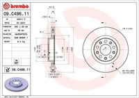 фото thumb №1, Brembo 09.c496.11 диск тормозная