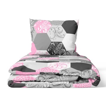 ПОСТЕЛЬНОЕ ПОДДЕРЖАНИЕ ИЗ КОРЫ 140x200см + 1x 70x80см ПОЛЬСКИЙ ПРОИЗВОДИТЕЛЬ Соты розовые
