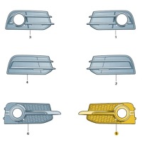 Купити Решітка бампера перед ліва audi a1 оригінал aso, фото thumb