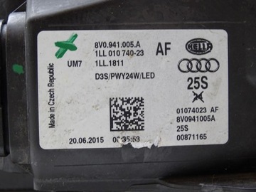 фото thumb №10, Фара лампа левый перед левая передняя bi-xenon led audi a3 8v 8v0941005a