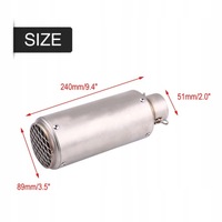 фото thumb №14, Труба выхлопная глушителя мотоцикл kaliber 51mm