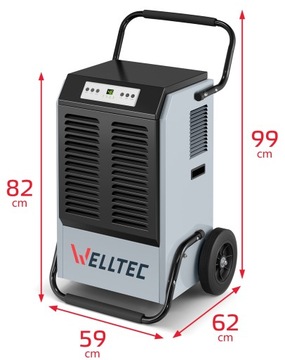ОСУШИТЕЛЬ ВОЗДУХА WELLTEC DHX70 площадью до 160 м2 | 70л/24ч | НАСОС | +ВЕНТИЛЯТОР