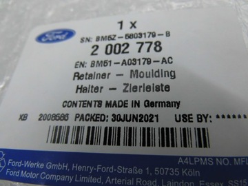 фото thumb №15, Планка левая стёкла передний ford focus mk3 /fl _ 2002778 _ bm51-a03179-ac