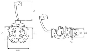 Держатель щетки для газонокосилки BRIGGS STRATTON