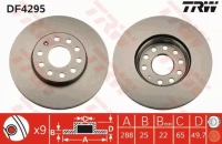 2 x диск тормозная trw df4295 в Украине, фото thumb