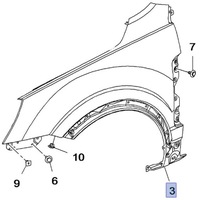фото thumb №1, Крила opel antara оригінал 95930053 правий перед